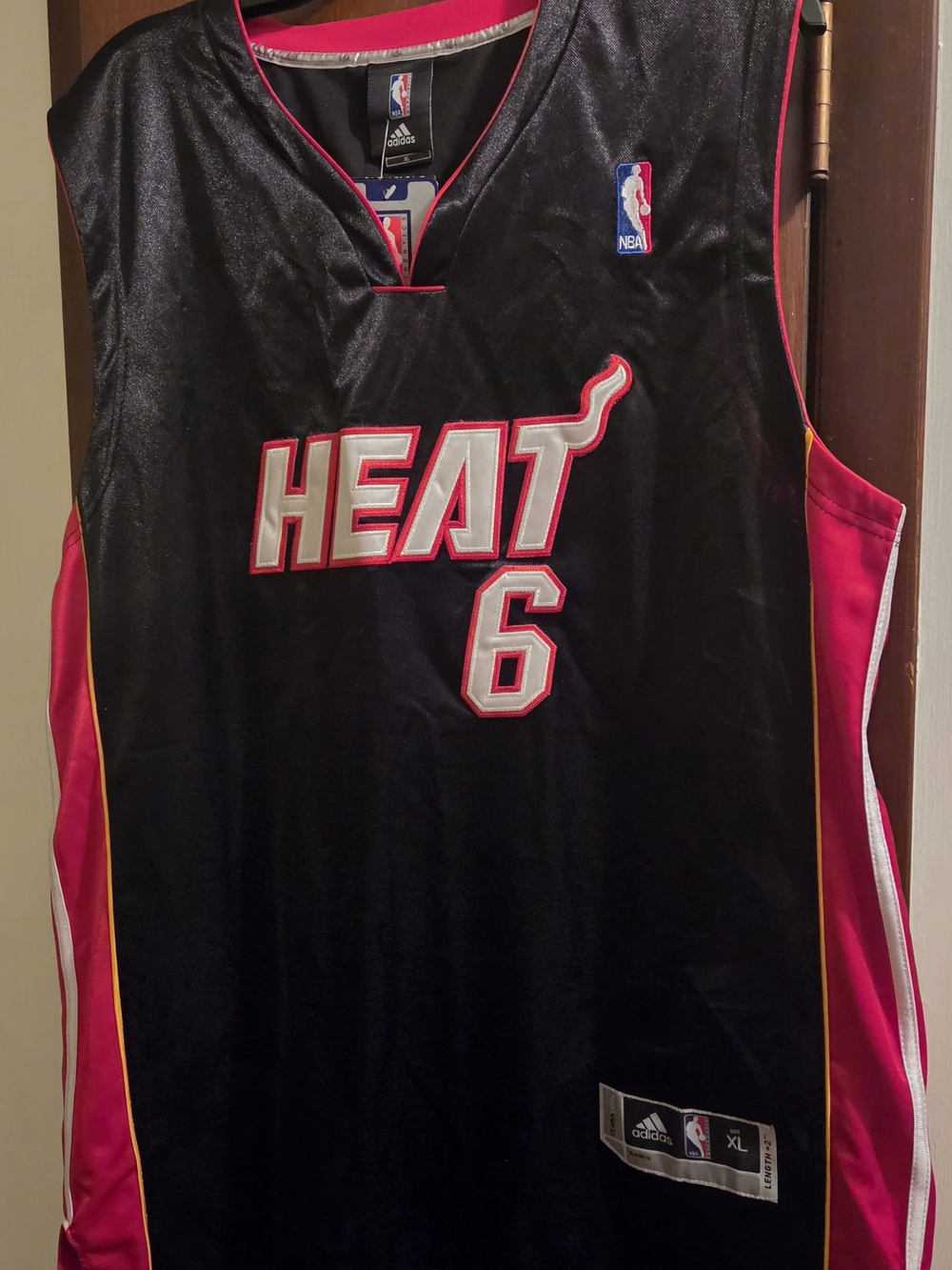 Adidas NEW Labron James Miami HEAT #6  Jersey